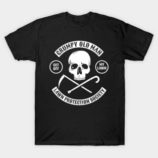 Grumpy Old Man Lawn Protection Society - Get Off My Lawn! T-Shirt